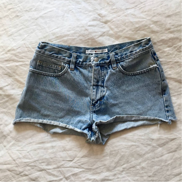 Vintage Tommy Hilfiger Cutoff Denim Shorts - Picture 1 of 15